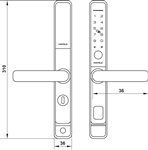 Khóa Điện Tử DL6600- TC Hafele 912.20.145 - Đã gồm pin