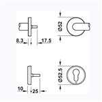 Khóa điện tử tay nắm ngoài Hafele 917.63.601