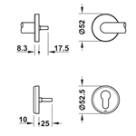 Khóa điện tử tay nắm ngoài Hafele 917.63.603