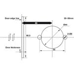 Khoá Tròn Gạt DIY Hafele 489.10.820