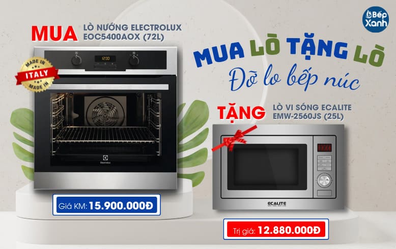 Mua Lò Nướng Electrolux Tặng Lò Vi Sóng