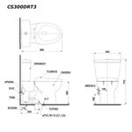 Bàn Cầu Hai Khối ToTo CS300DRT3