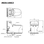 Bàn Cầu Một Khối ToTo MS914RE2#XW