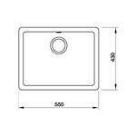 Chậu đá Hafele HS19-GEN1S60 / Màu kem, Mã số: 570.35.430