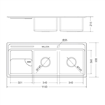 Chậu rửa chén Inox Malloca MS 8816 N