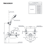 Bộ Sen Tắm Nóng Lạnh ToTo TBG10302V/TBW02005A