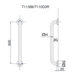 Thanh Tay Vịn ToTo T113B6/T110D3R(x2)