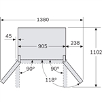 Tủ Lạnh 4 Cánh Bosch KFN96APEAG