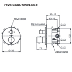 Van Điều Chỉnh Nhiệt Độ TOTO TBV01408B/TBN01001B