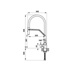 Vòi rửa chén Hafele HT20-CH1F187 / Đồng thau mạ Chrom, Mã số 570.82.230