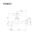 Vòi Nước Lạnh Gắn Tường TOTO T23B13