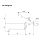 Vòi Nước Lạnh Gắn Tường TOTO T30ARQ13N