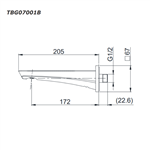 Vòi Xả Bồn Gắn Tường ToTo TBG07001B