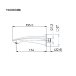 Vòi Xả Bồn Gắn Tường ToTo TBG09001B