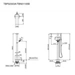 Vòi Xả Bồn Đặt Sàn ToTo TBP02303A/TBN01105B