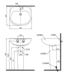 Chậu Rửa Chân Dài ToTo LPT239CR
