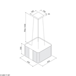 Máy hút mùi đảo Malloca Cube F181