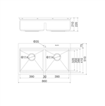 Chậu rửa chén Slide Malloca MS 862