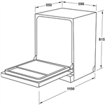 Máy Rửa Chén Âm Tủ Hafele HDW-FI60AB 538.21.330