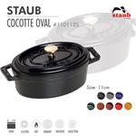 Nồi gang oval Staub 11 cm – Màu đen