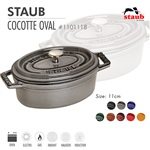 Nồi gang oval Staub 11 cm – Màu xám