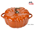 Nồi gang Staub bí ngô màu nâu vàng 24 cm 114928806-B