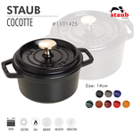 Nồi gang tròn Staub 14 cm – Màu đen