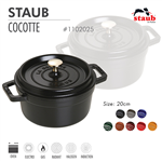 Nồi gang tròn Staub 20 cm – Màu đen