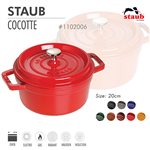 Nồi gang tròn Staub 20 cm – Màu đỏ cherry