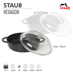 Nồi Hexagon Staub đen 24 cm