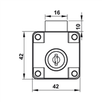 Bộ Khoá Tủ DIY Hafele 482.01.110