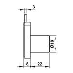 Bộ Khoá Tủ DIY Hafele 482.01.110