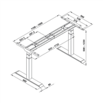 Phụ Kiện Bàn Nâng Hạ Điện Tử 2 Chân Hafele 633.44.061