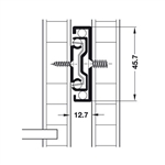 Ray bi không giảm chấn 450mm Hafele 494.02.464