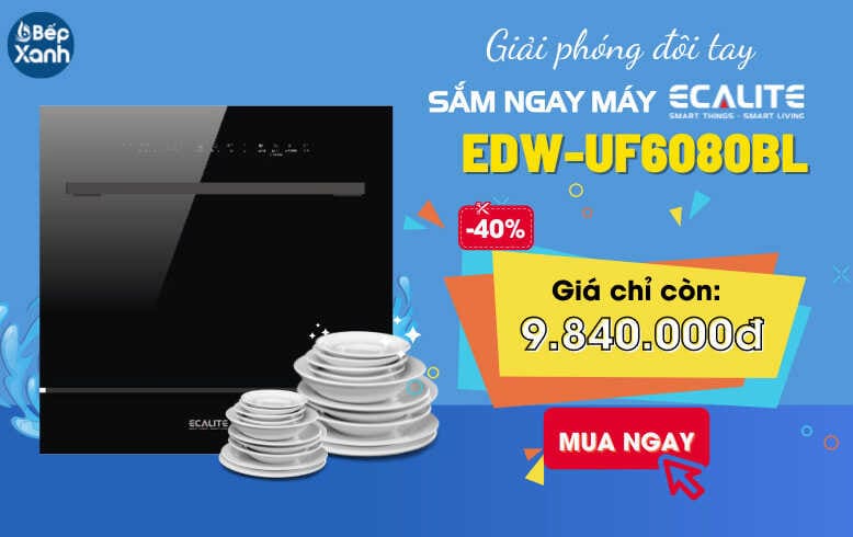 Giảm 40% Máy Rửa Chén Mini Ecalite