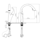 Vòi rửa chén nóng lạnh Pan-tree Ecalite EF-K624C