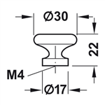 Tay Nắm Tủ Tròn Hafele 137.60.837