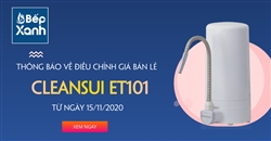 Thông báo điều chỉnh giá bán lẻ máy lọc nước Mitsubishi Cleansui ET101