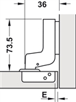 Bản lề âm Metalla SM 110° Hafele 315.18.302