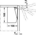 Bộ hộp lực Flap Fitting đơn Model C Hafele 372.91.408