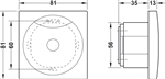 Đầu đọc gắn tường WRU 200 Hafele 917.91.072