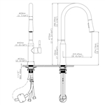 Vòi rửa chén nóng lạnh dây rút Pull-down Ecalite EF-K134S