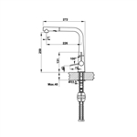 Vòi rửa chén Hafele HT20-GH1P259 / Màu đen / Đồng mạ màu đá, Mã số 570.82.300