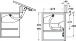 Phụ kiện tay nâng Free Swing Hafele 372.34.611