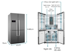 Tủ lạnh 4 Cánh Hafele HF-SBSIB 539.16.230