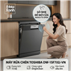 Máy Rửa Chén Toshiba DW-15F7(G)-VN - 15 Bộ, Diệt Khuẩn 99.99% - Hàng Chính Hãng