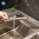 Vòi rửa chén nóng lạnh Malloca K110-SS / Inox 304, có dây rút