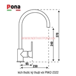 Vòi rửa chén Pona PNK2-2322