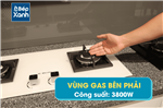 Bếp gas âm 2 vùng nấu Malloca AS 9502W/ Màu trắng