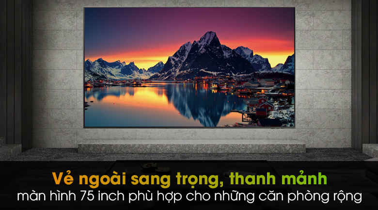 Smart Tivi QLED 4K 75 inch Samsung QA75Q65A - Thiết kế thanh mảnh